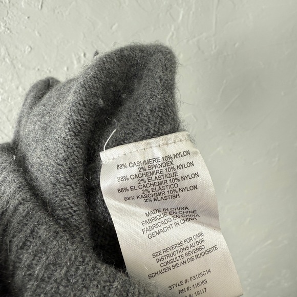 Minnie Rose Women's Sweater XS Pullover Cashmere Knit Crew neck L/S Soft F4-12 - Picture 6 of 6